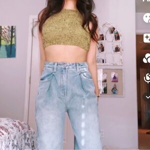 Yellow Princess Polly Halter Top